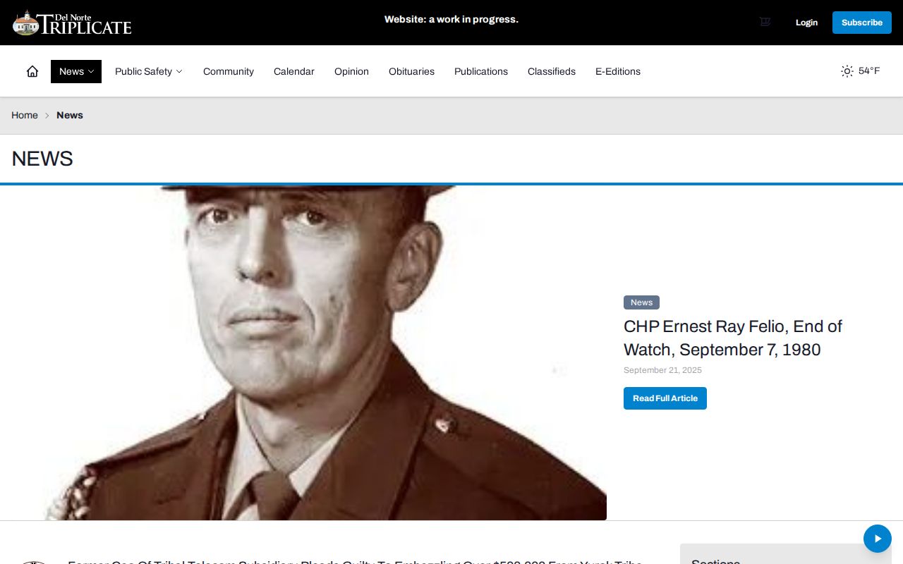 Del Norte County crime news archive at the Del Norte Triplicate